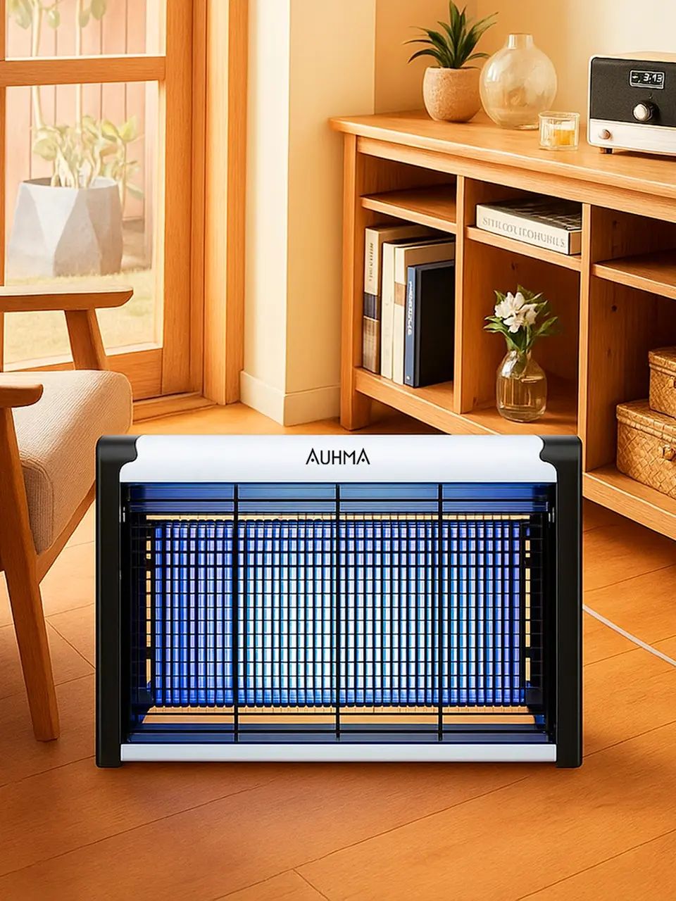 Auhma AQM01 Çift Ampullü Elektrikli Sineklik Sivrisinek Kovucu Yakalama Cihazı