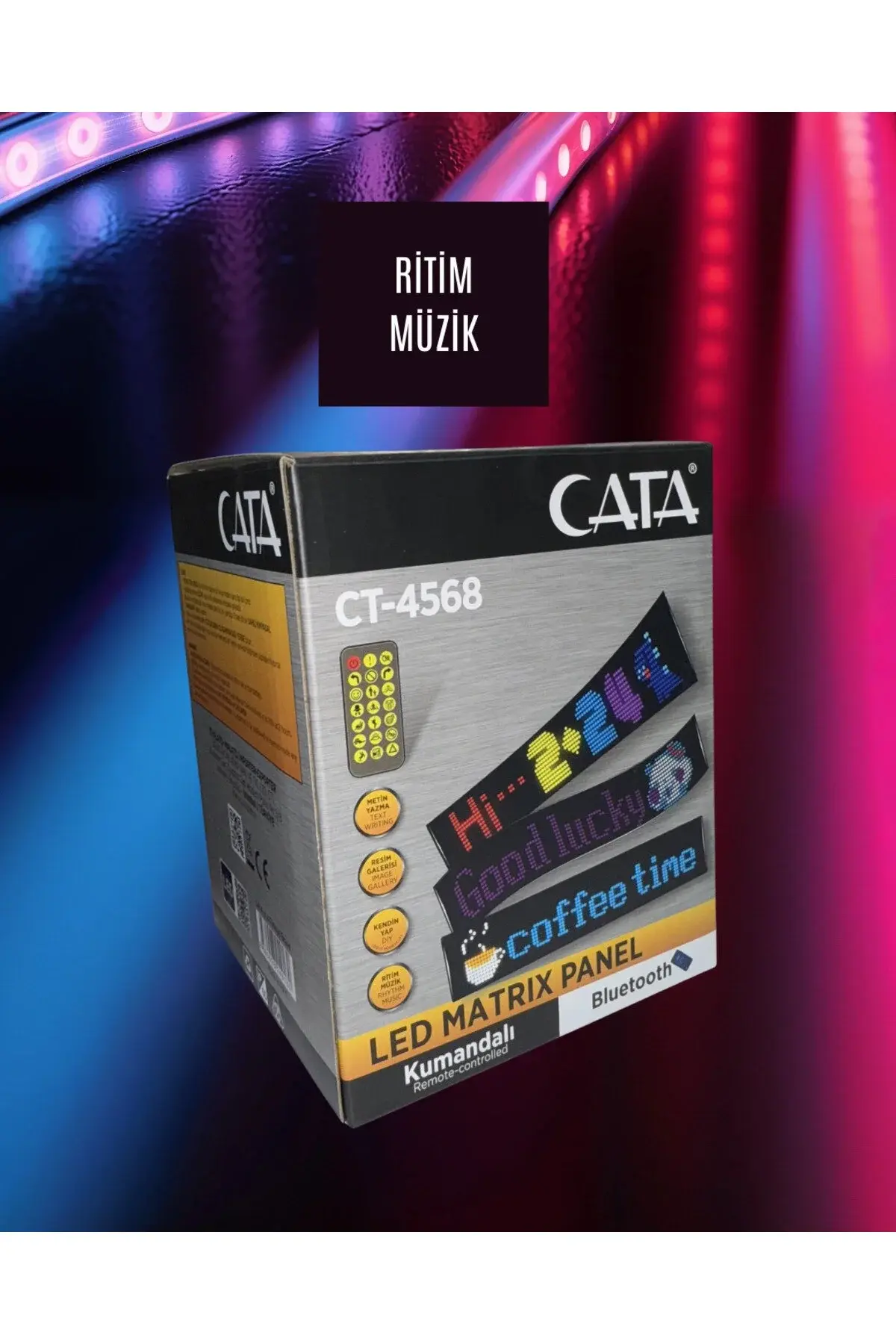 CATA CT 4568 Esnek Yapışkanlı Matrix Led Panel 96X16 RGB