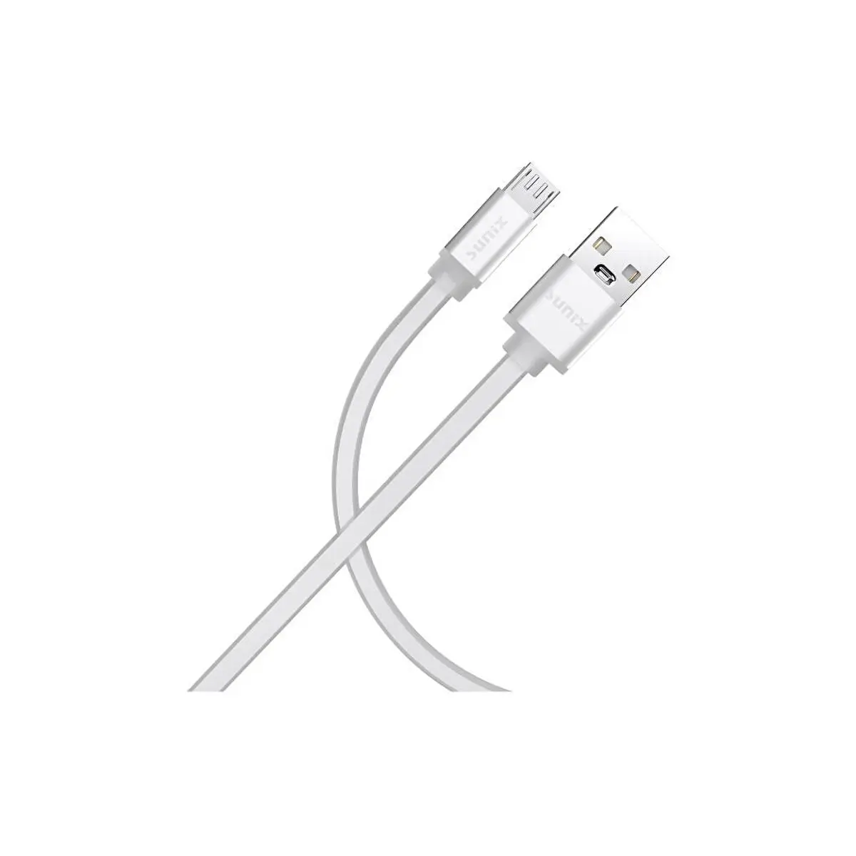 Sunix SC-04 3A Soft Kablo Micro Beyaz Şarj ve Data Kablosu