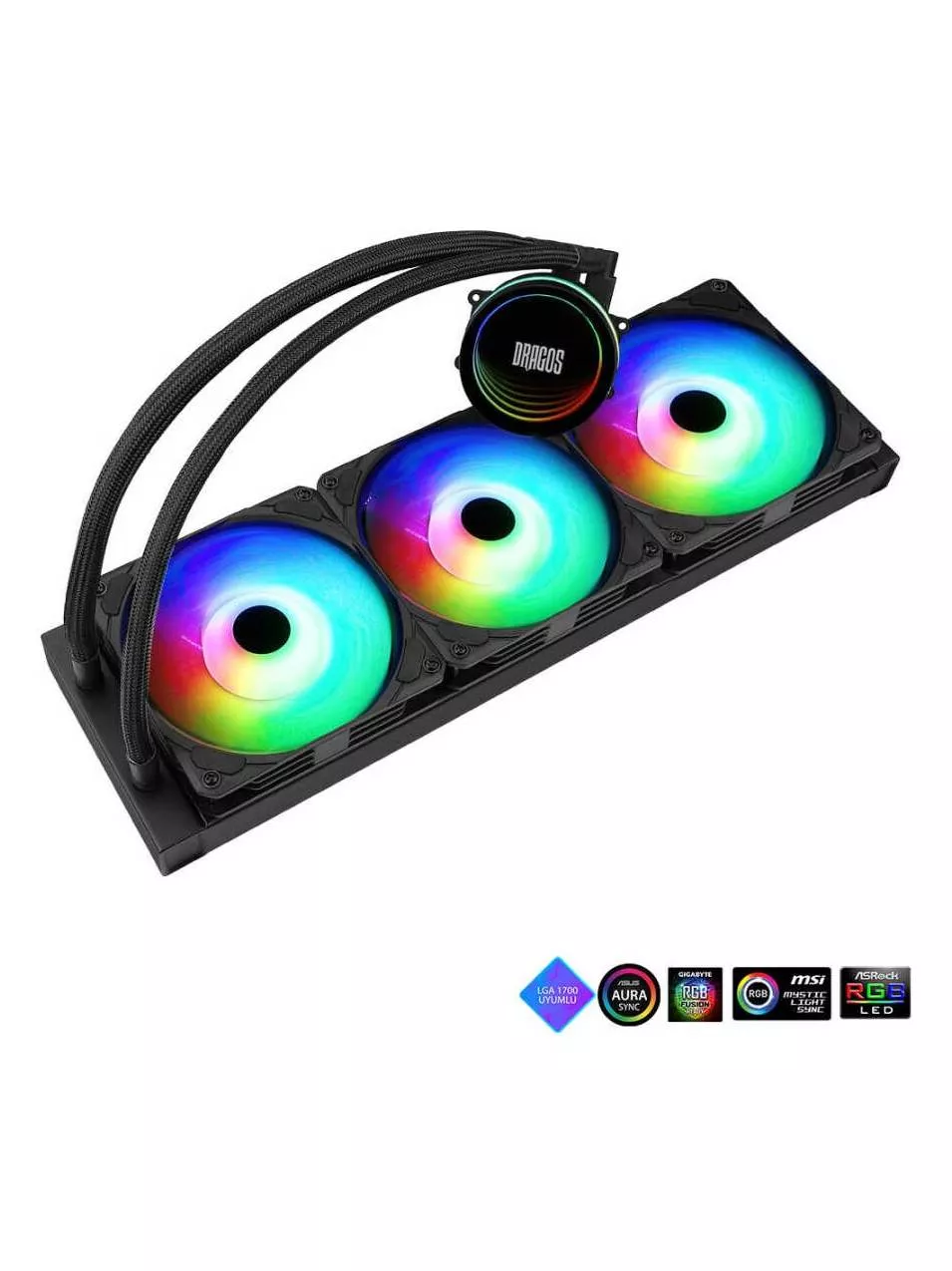 Dragos Vortex V-360 Intel&Amd Kontrolcü&Kumanda ARGB Sıvı Soğutucu White - ID9993374