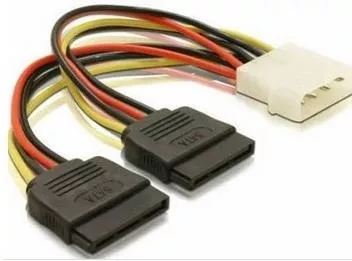 Alfais 4929 İkili Çift Sata Power Hdd 4 pin Güç Kablosu