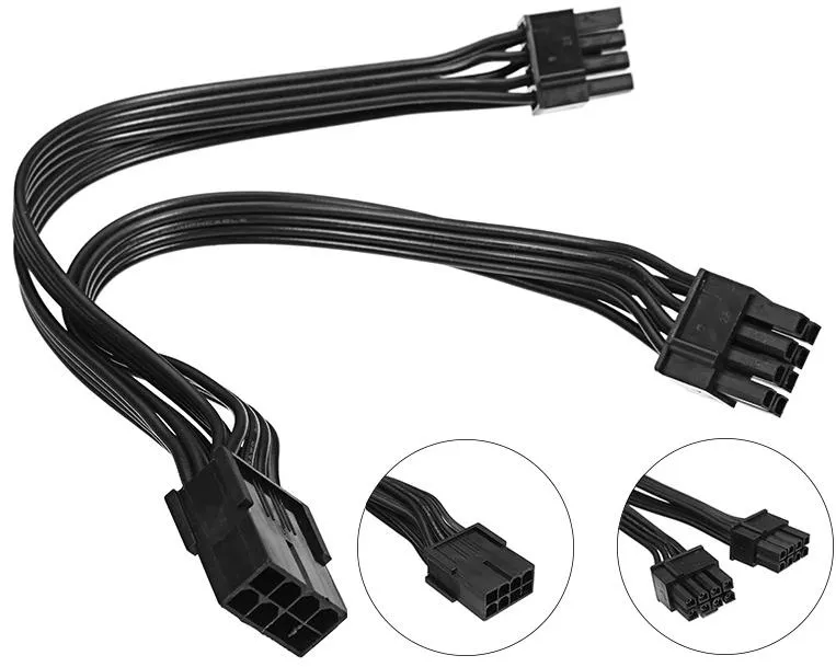 Alfais 4984 Pci-E 8 Pin Ekran Kartı Express Power Güç Çoklayıcı Y Kablosu