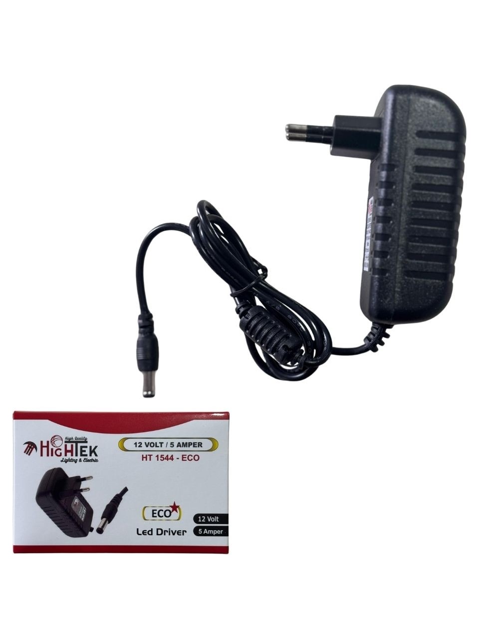 HIGHTEK HT-1544 Eco Adaptör 12 Volt 5 Amper 5.5x2.5mm